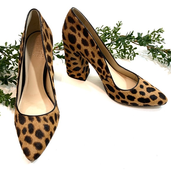 Vince Camuto Shoes - Vince Camuto ‘Talise’ Leopard Calf Hair Block Heel